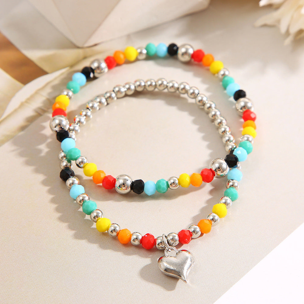 Venta al por mayor Pulsera De Aleación De Cuentas Coloridas